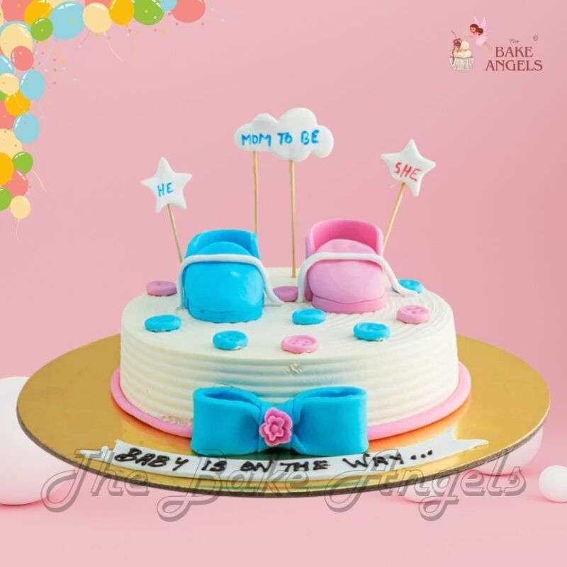 Baby Shower Shoes Design Cake