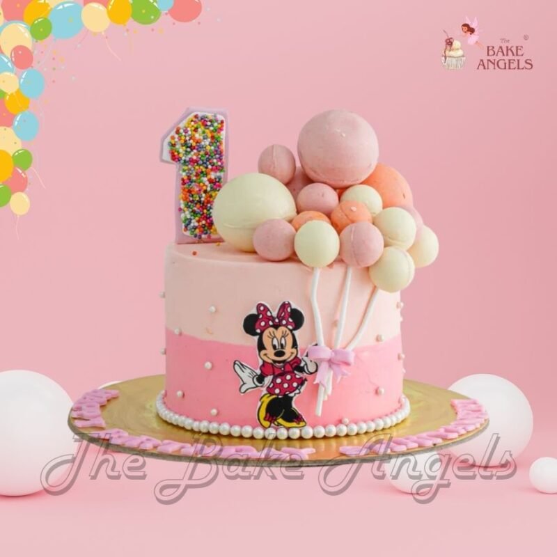 Minnie Balloons Cake