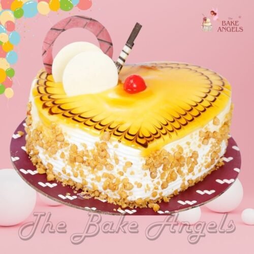 Butterscotch Heart Shape Cake